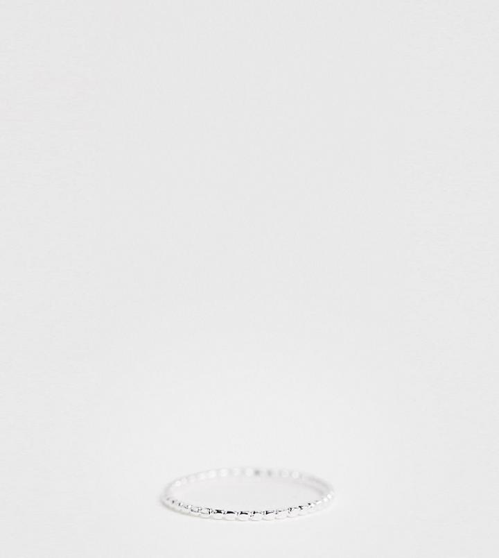 Asos Design Sterling Silver Ring In Mini Ball Design
