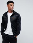 Ellesse Sport Zip Through Hoodie With Reflective Trim - Black