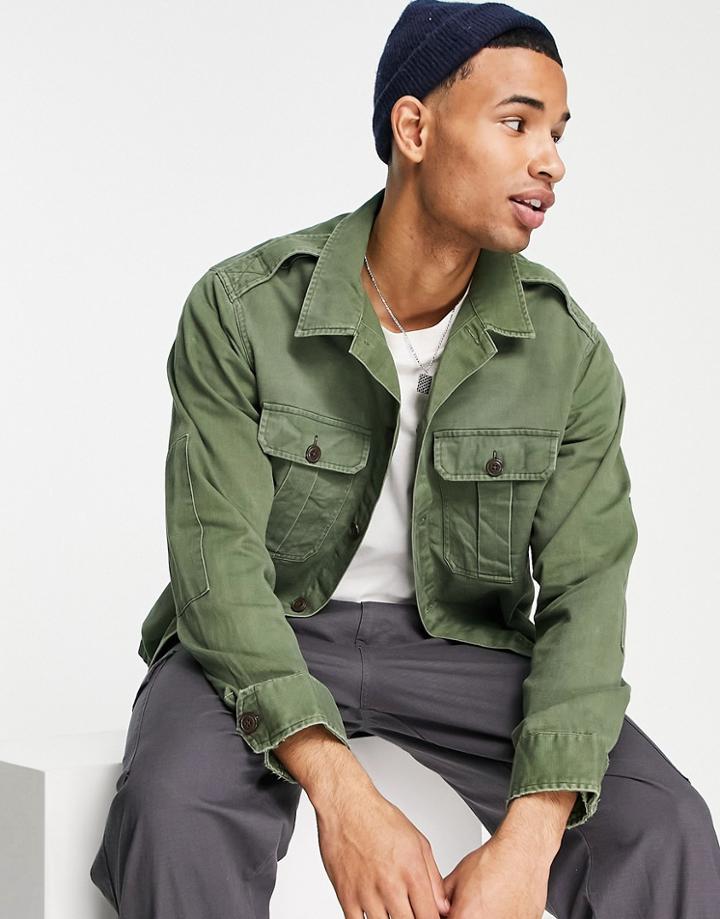 Polo Ralph Lauren 2 Pocket Cotton Sateen Overshirt In Olive Green
