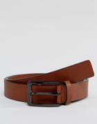 Smith And Canova Leather Belt In Tan - Tan
