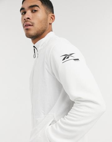Reebok Ts Qzip Layering Jacket In White