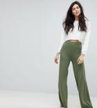 Asos Tall Basic Jersey Wide Leg Pants - Black