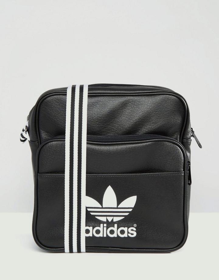 Adidas Adicolour Bag With 3 Stripe Shoulder Strap - Black