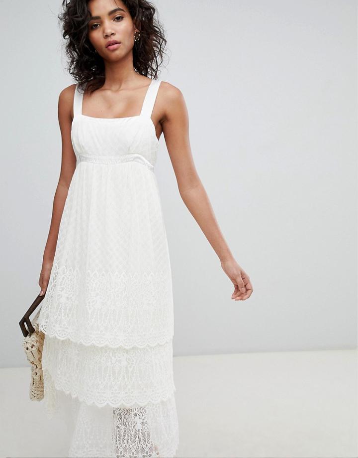 Ghost Pretty Lace Cami Dress - Cream