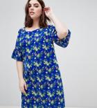 Junarose Fluted Sleeve Floral Dress - Multi