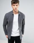 Kiomi Zip Through Shirt Jacket - Gray