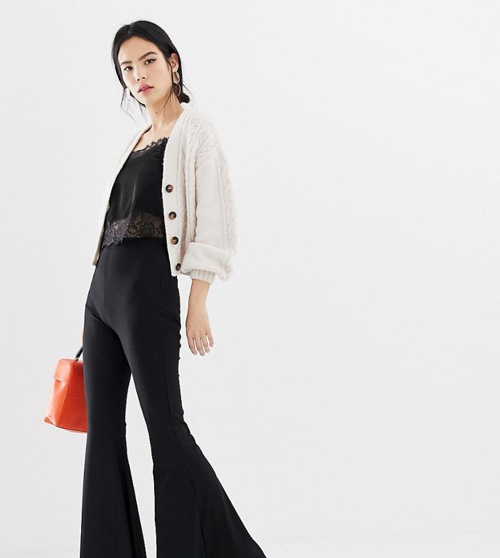 Miss Selfridge Flare Pants In Black