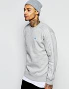 Adidas Originals Sweatshirt With Classic Trefoil Aj7704 - Gray