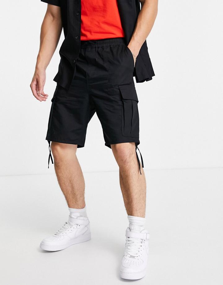 Weekday Kristoffer Cargo Shorts In Black