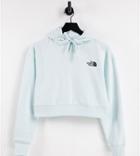 The North Face Trend Cropped Hoodie In Light Blue Exclusive At Asos-blues