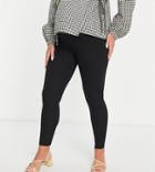 Topshop Maternity Label Front Leggings In Black