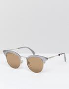 Tommy Hilfiger Retro Sunglasses In Gray - Gray