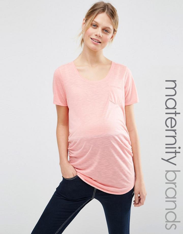 New Look Maternity Club Pocket T-shirt - Pink