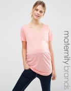 New Look Maternity Club Pocket T-shirt - Pink