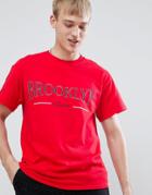 New Look T-shirt With Brooklyn Print In Red - Red