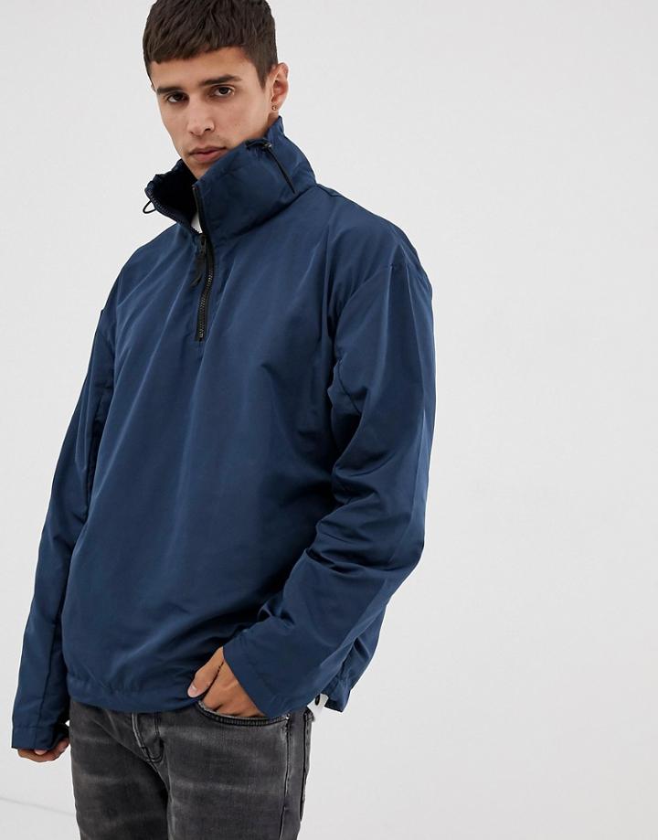 Jack & Jones Core Overhead Lightweight Jacket In Navy - Navy