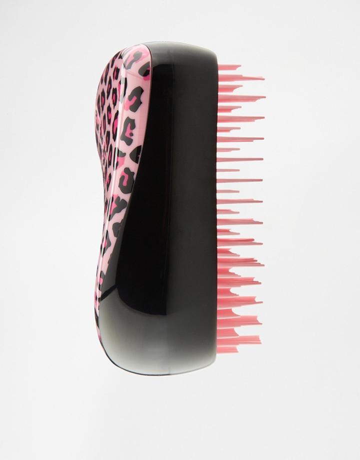 Tangle Teezer Pink Leopard Print Compact Detangling Brush - Pink Leopard
