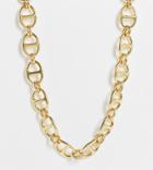 Designb London Curve Exclusive Oval Chain Choker Necklace In Gold