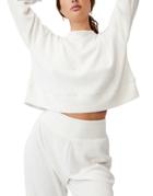 Cotton: On Super Soft Long Sleeve Sleep Top In Light Gray Heather - Part Of A Set-grey