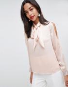 Coast Sequin Cuff Blouse - Pink