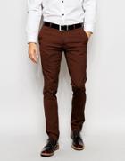Asos Super Skinny Smart Pants - Brown