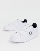 Fred Perry B721 Leather Sneaker With Logo Sole-white