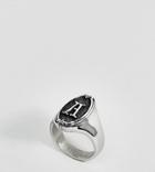Regal Rose Gothic Framed A Initial Ring - Silver