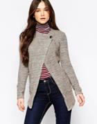 Wal G Cardigan With Button Detail - Brown