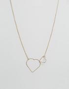Asos Interlinking Heart Necklace - Gold