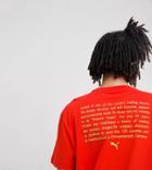 Puma T-shirt With Back Print In Red Exclusive To Asos - Red
