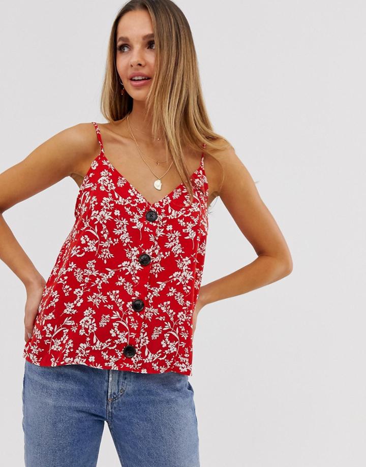 Vila Floral Button Thru Cami - Multi