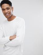 Burton Menswear Crew Neck Sweater In Ecru - White