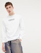 Parlez Long Sleeve T-shirt With Embroidered Front Logo In White - White