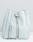 Asos Minimal Drawstring Shoulder Bag - Blue