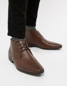 New Look Smart Chukka Boot In Dark Brown - Brown