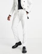 Topman Skinny Suit Pants In White