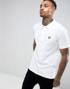 Lyle & Scott Pique Polo Eagle Logo White - White