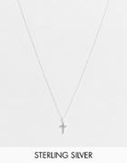 Kingsley Ryan Sterling Silver Necklace With Crystal Cross Pendant