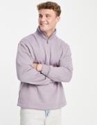 Topman Half Zip Sweatshirt In Lilac - Part Of A Set-purple