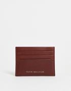 Tommy Hilfiger Premium Leather Cardholder In Brown