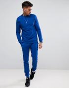 Asos Tracksuit Muscle Sweatshirt / Super Skinny Jogger In Cobalt Blue - Blue
