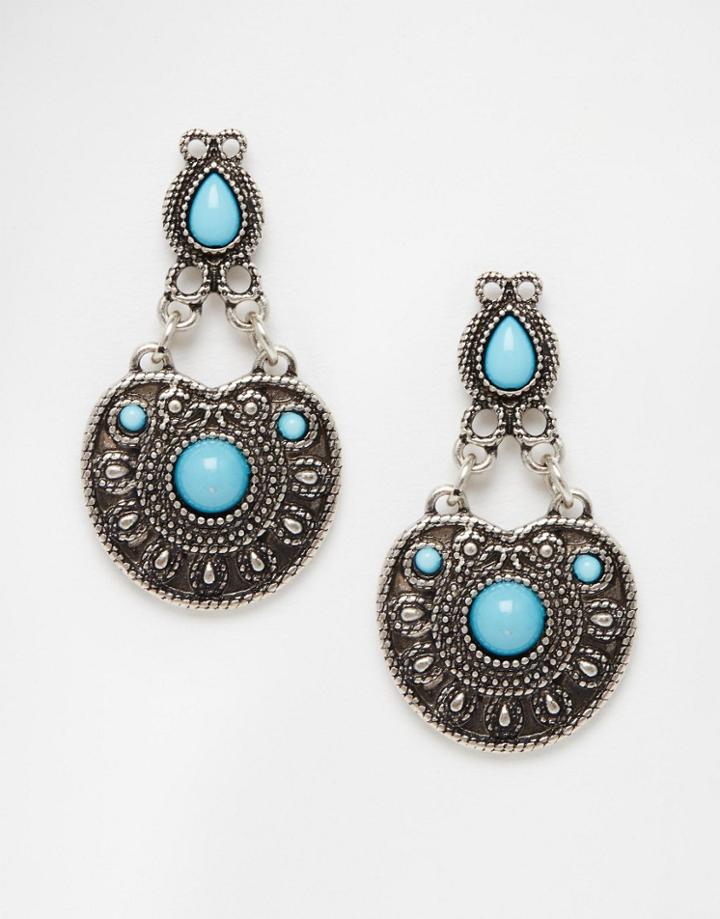 Asos Western Earrings - Turquoise