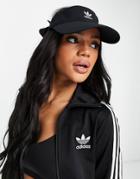 Adidas Originals Tie Back Visor Cap In Black
