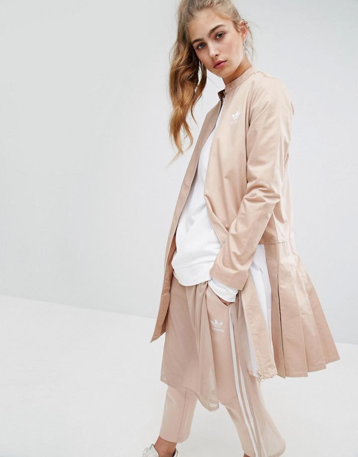 Adidas Pleated Twill Jacket - Pink
