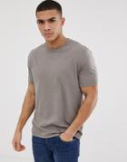 Asos Design Relaxed Fit T-shirt With Crew Neck In Beige