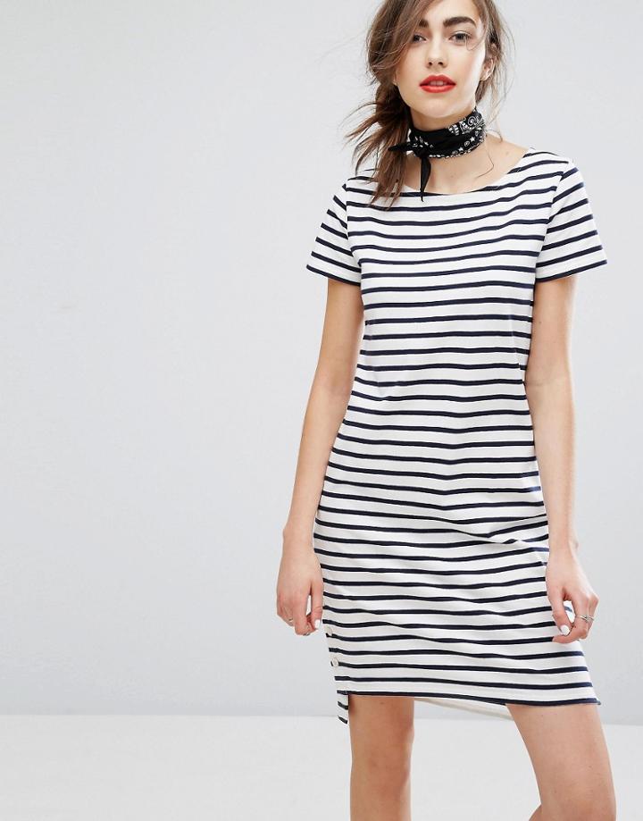 People Tree Organic Cotton Breton Stripe T-shirt Dress - Multi