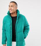 Asos Design Tall Oversized Puffer Jacket In Green - Green