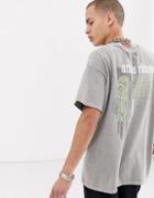 Nothing Is Sacred Script Print T-shirt In Gray