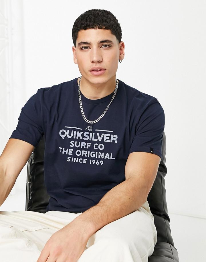 Quiksilver Feeding Line T-shirt In Navy