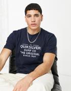Quiksilver Feeding Line T-shirt In Navy